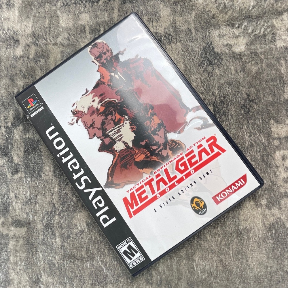 Metal Gear Solid Sony PlayStation 1 PS1 CIB Case Artwork Konami Hideo Kojima